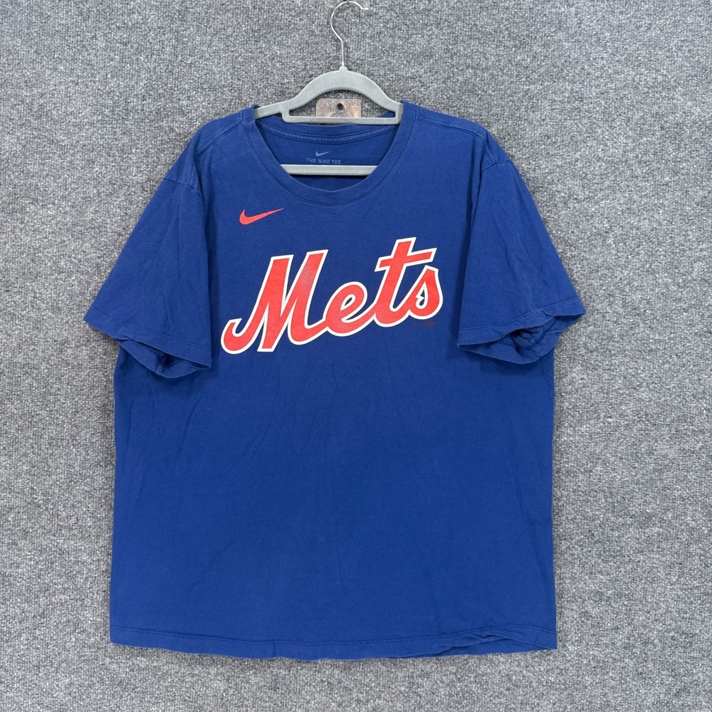 Nike Mets Tshirt Mens XL Blue Francisco Lindor New York Mets MLB Baseball Tee